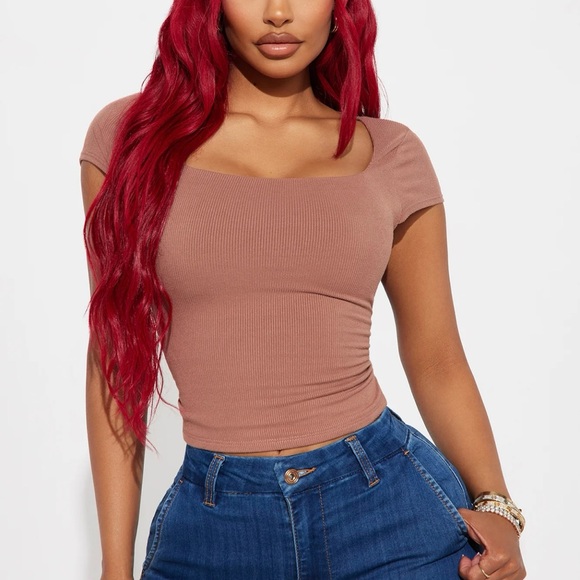 Elegant Brown Women's Top - Picture 1 of 6